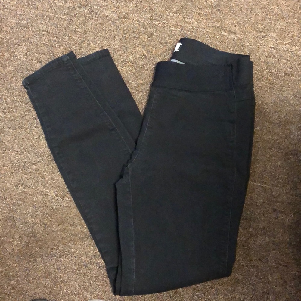 Free people black pull on jeans